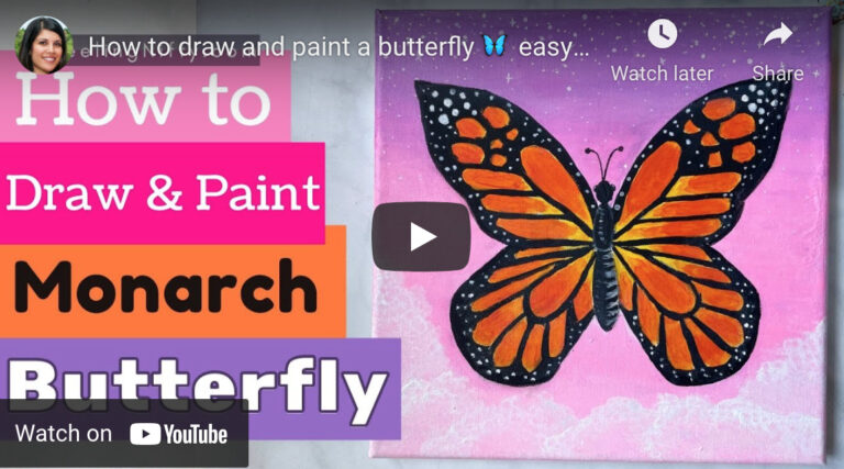 How To Paint A Butterfly {Easy Beginner Step-By-Step Tutorial}