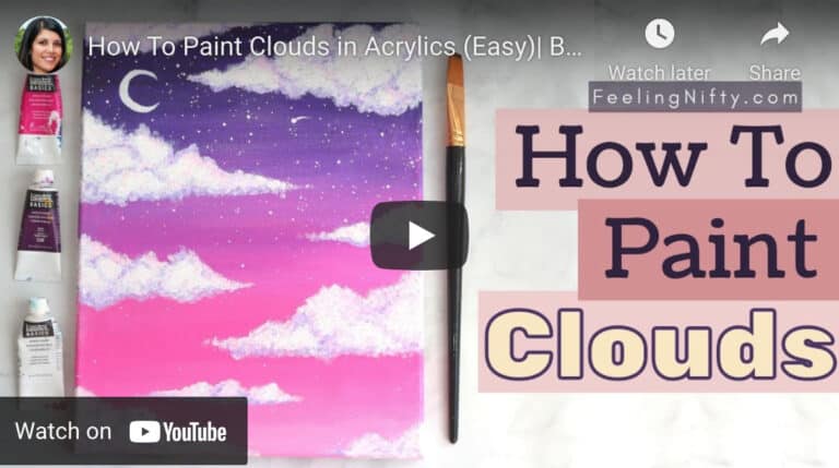 How To Paint Clouds With Acrylic Paint For Beginners (Easy)