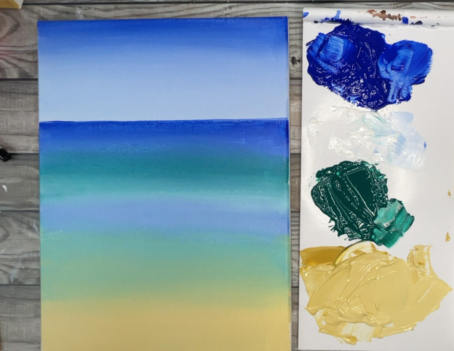 Easy Beach Painting with Acrylics for Beginners Step by Step Tutorial