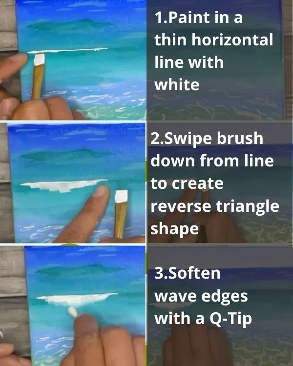 how to paint a wave in 3 steps