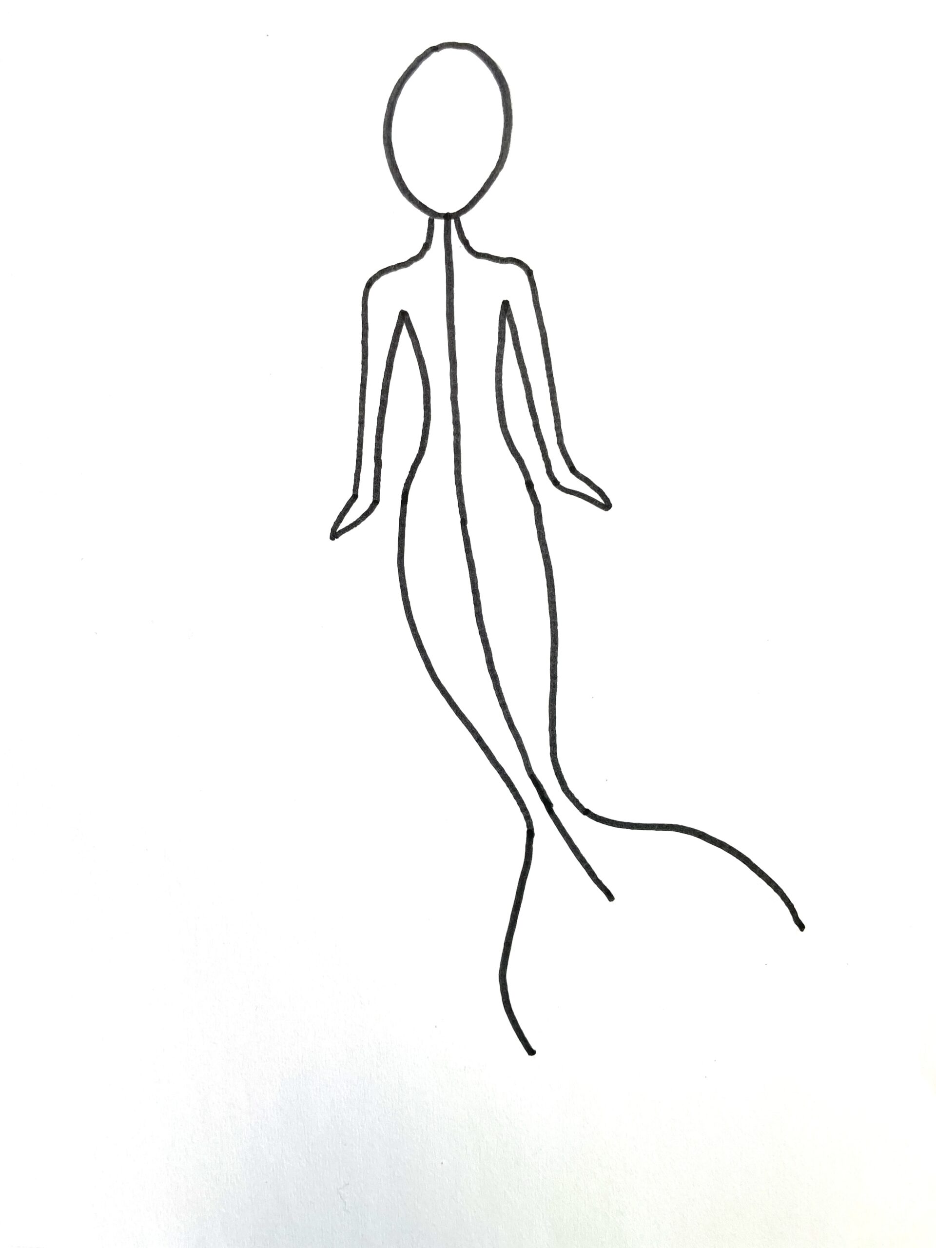 how to draw a mermaid step 9
