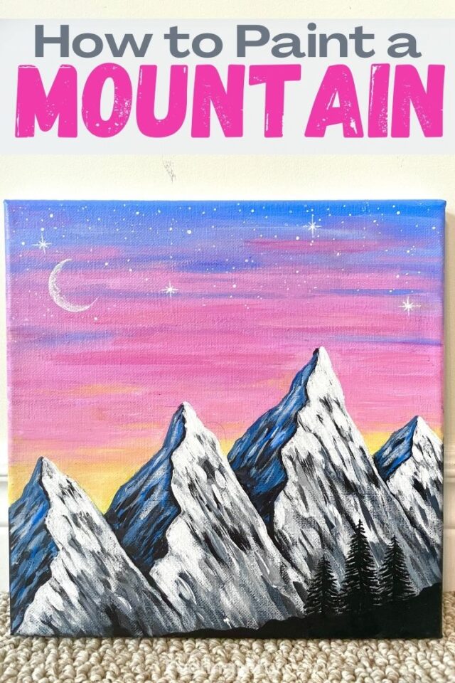 How To Paint a Mountain Easy & Fun Mountain Scene For Beginners
