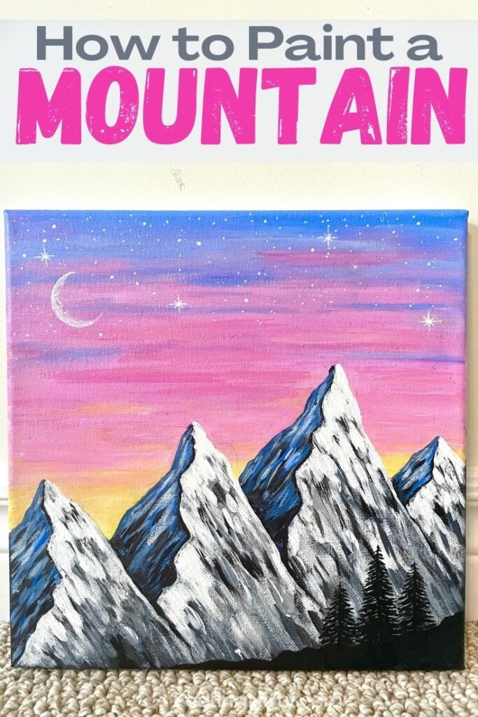 How To Paint a Mountain - Easy & Fun Mountain Scene For Beginners