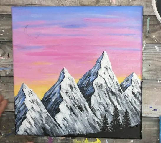 how to paint mountain easy beginner