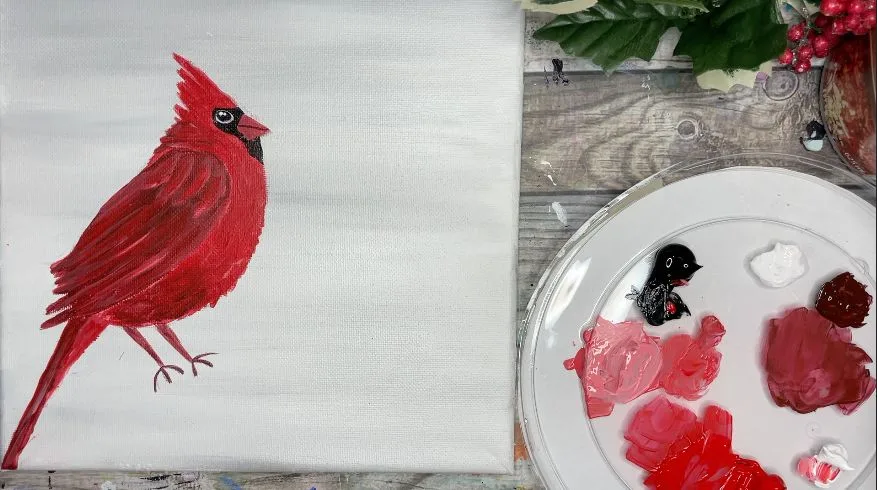 how to paint cardinal feet