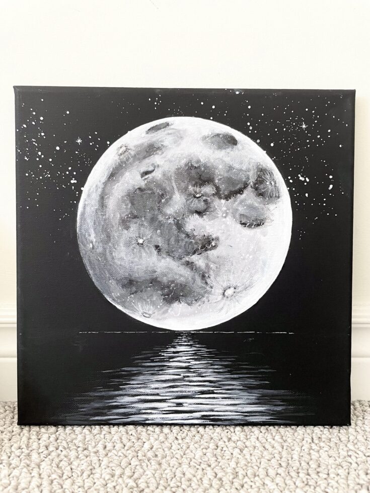 moon painting acrylic