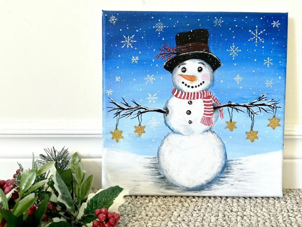 How To Paint a Snowman For Beginners Paint and Sip Friendly Idea