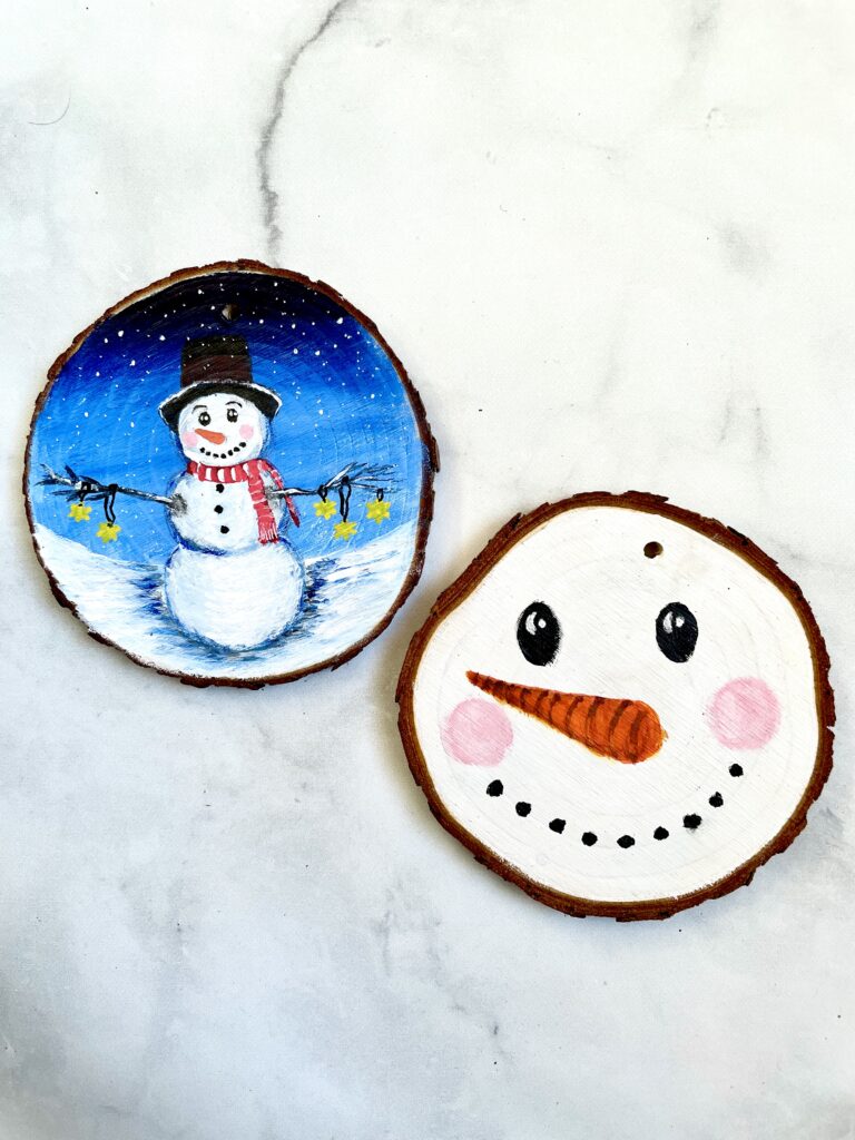 Wood Slice Painting On Ornaments : How-To, Tips & 10+ Ideas