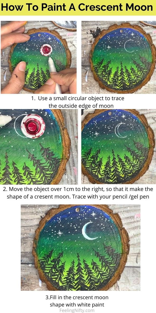 how to paint in a crescent moon