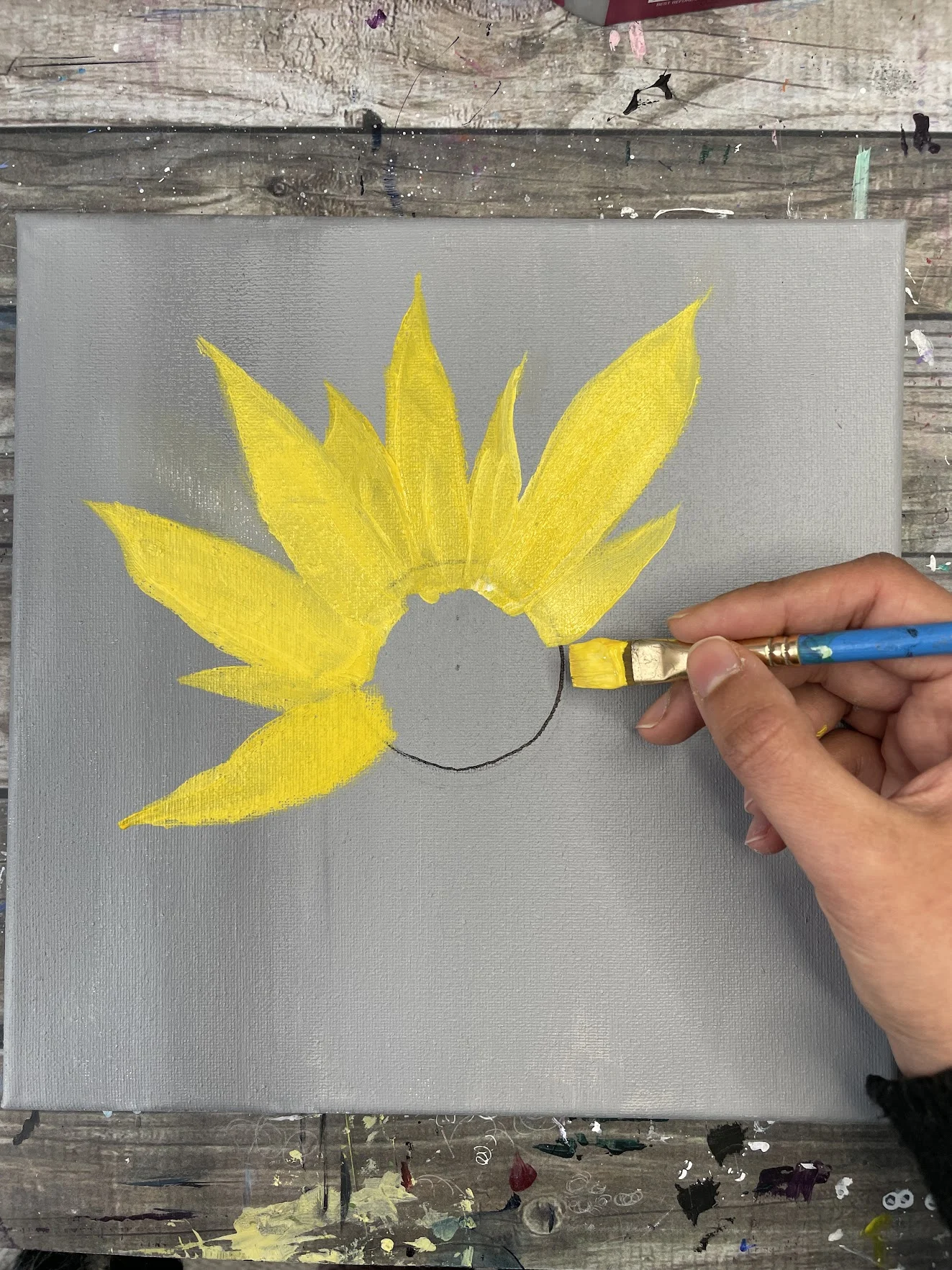 How to paint sunflower