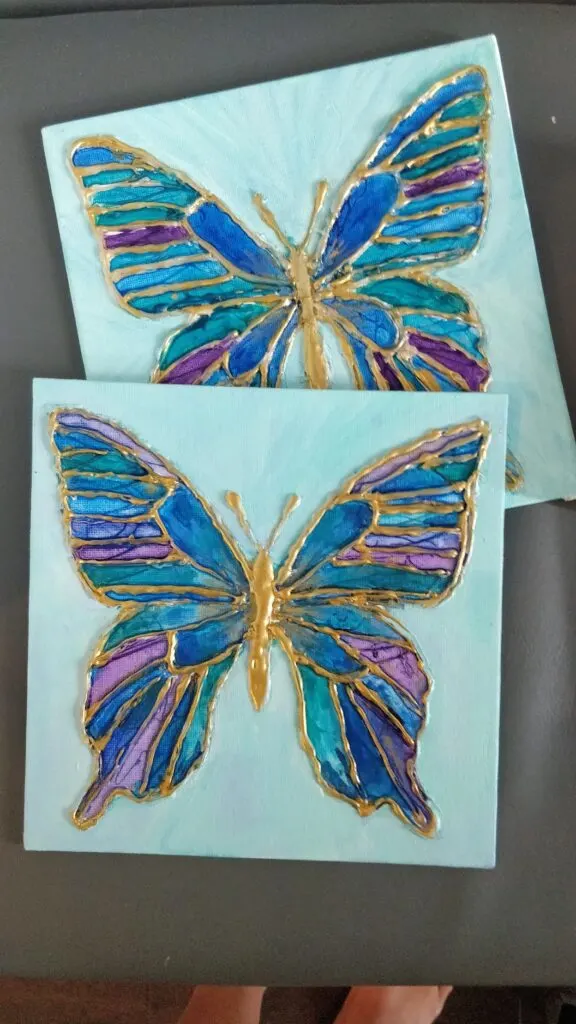 Watercolor Butterfly and Iridescent Medium Painting Tutorial 