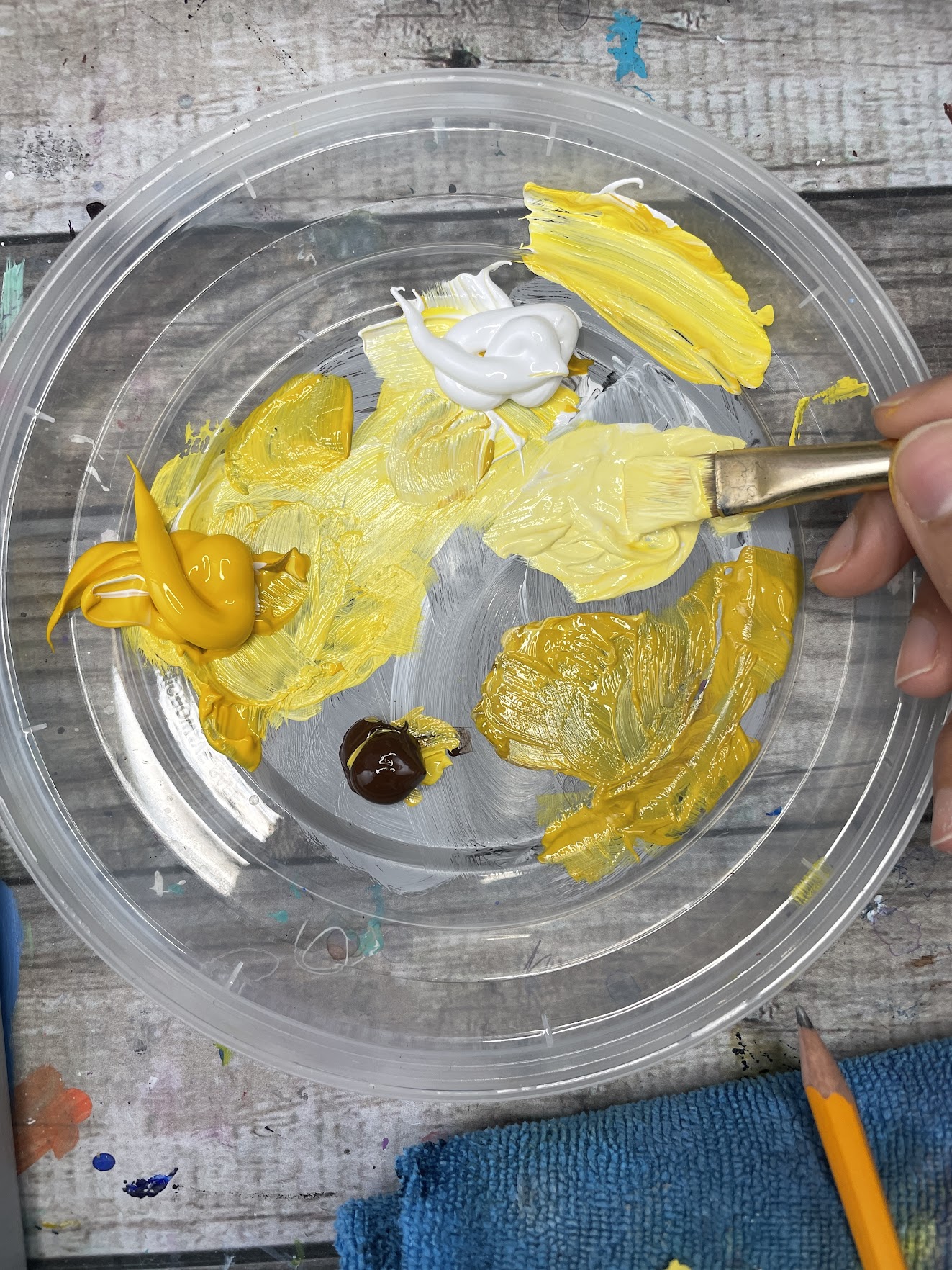 how to paint a sunflower highlight paint color