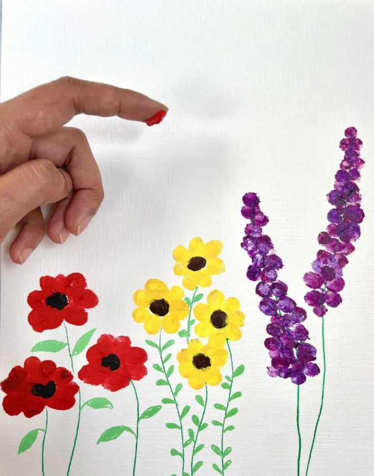 Simple Toddler Finger Paint Canvas Art