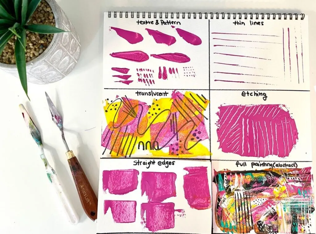 Paint Brushes, Artist Tools for Drawing on Textured Pink