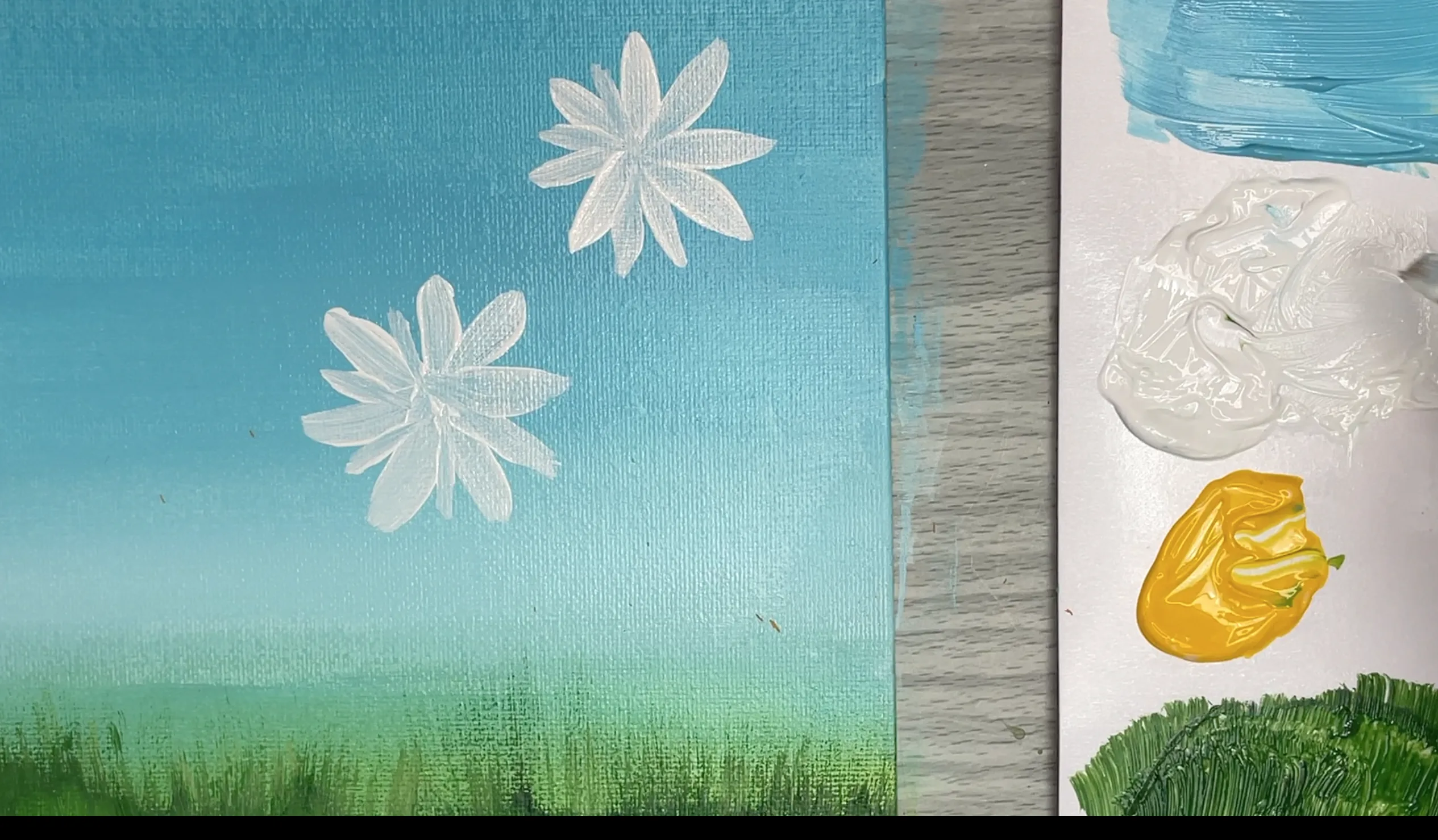 how to paint a daisy acrylic