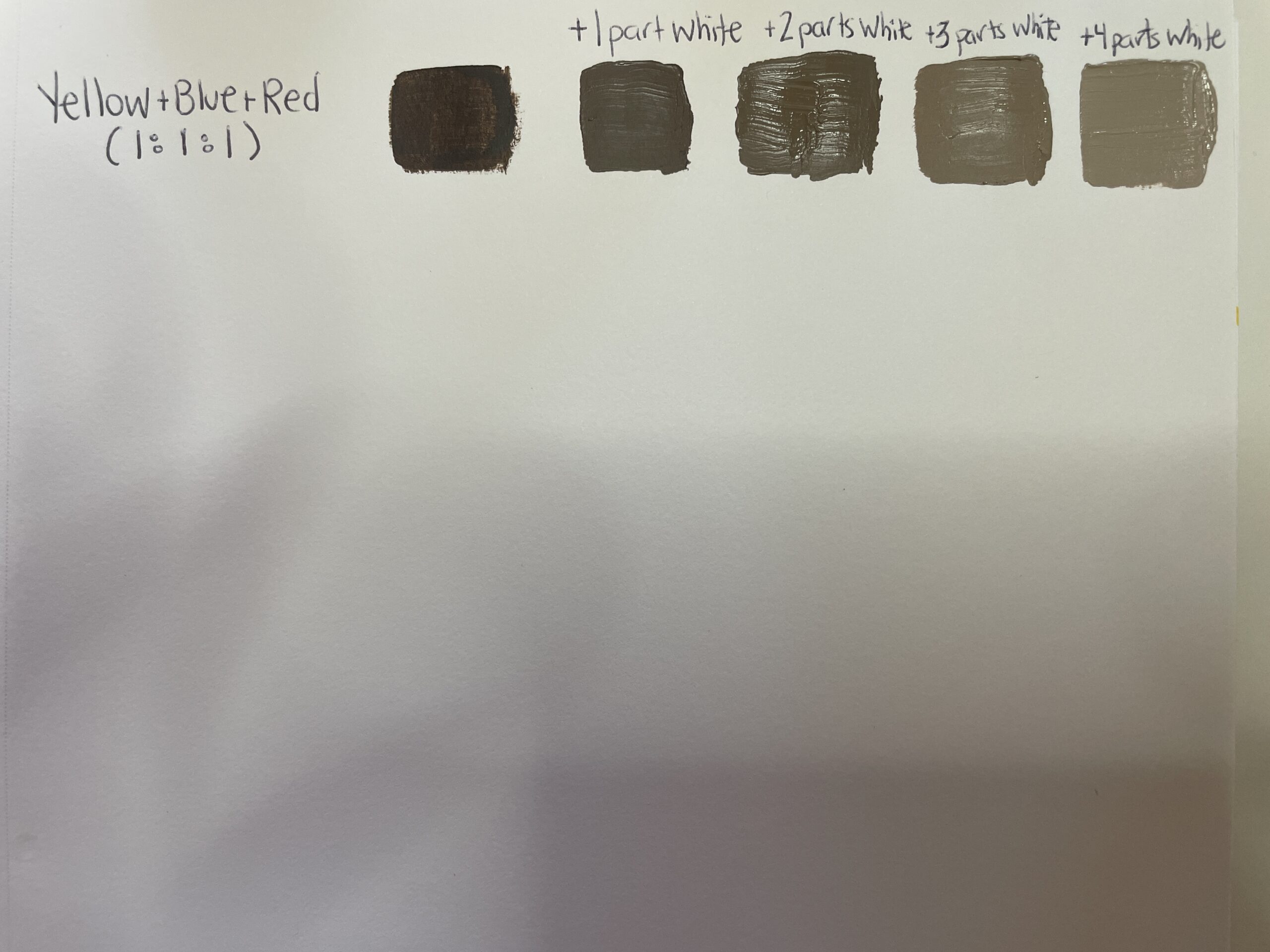 brown paint color mixing swatch 2