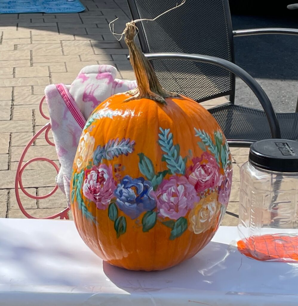 how-to-paint-a-pumpkin-flowers-easy