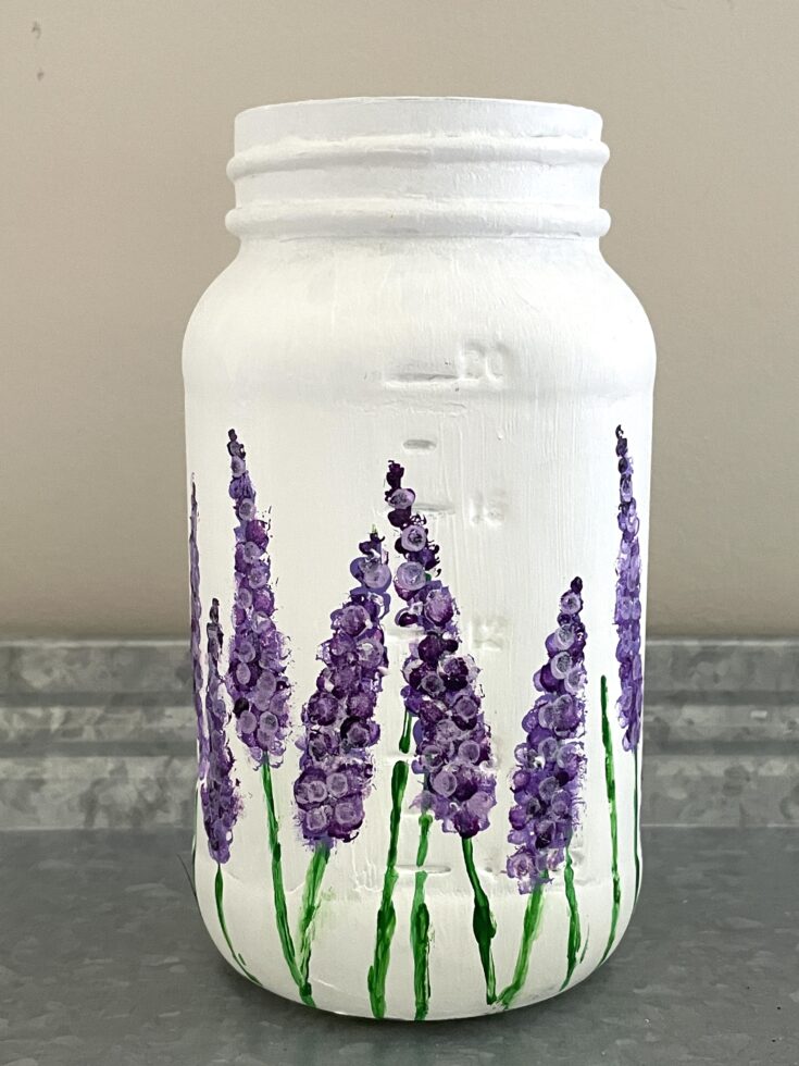 How To Paint Mason Jars Step By Step Guide For Stunning Results How To Paint A Mason Jar Lavender Flowers 735x980
