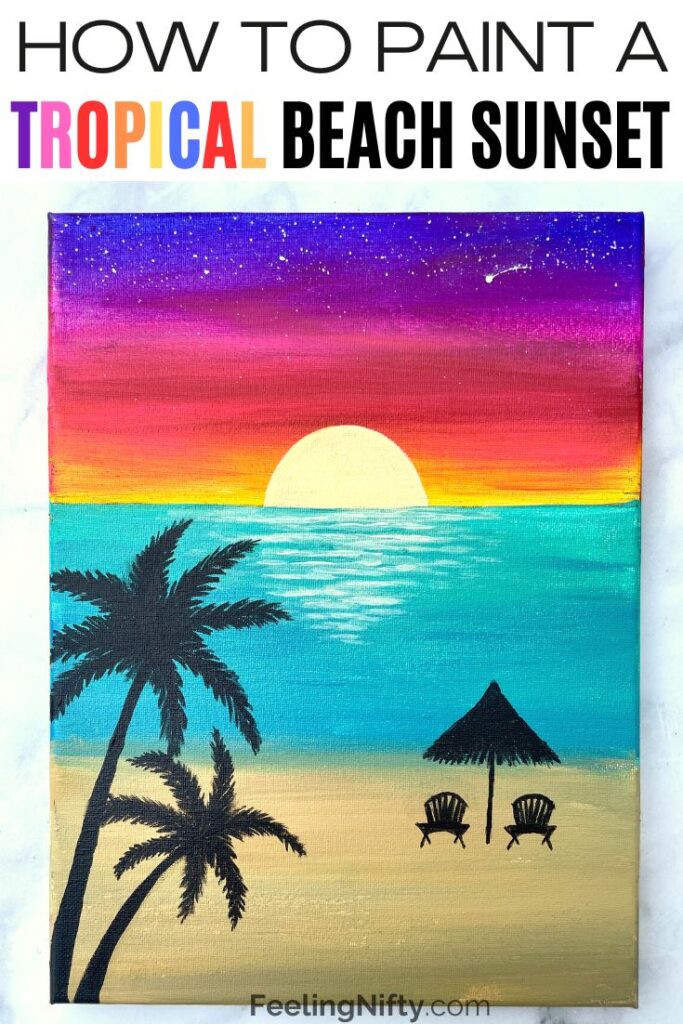 Beginner s Beach Sunset Painting Tutorial Step by Step Serene Sunsets