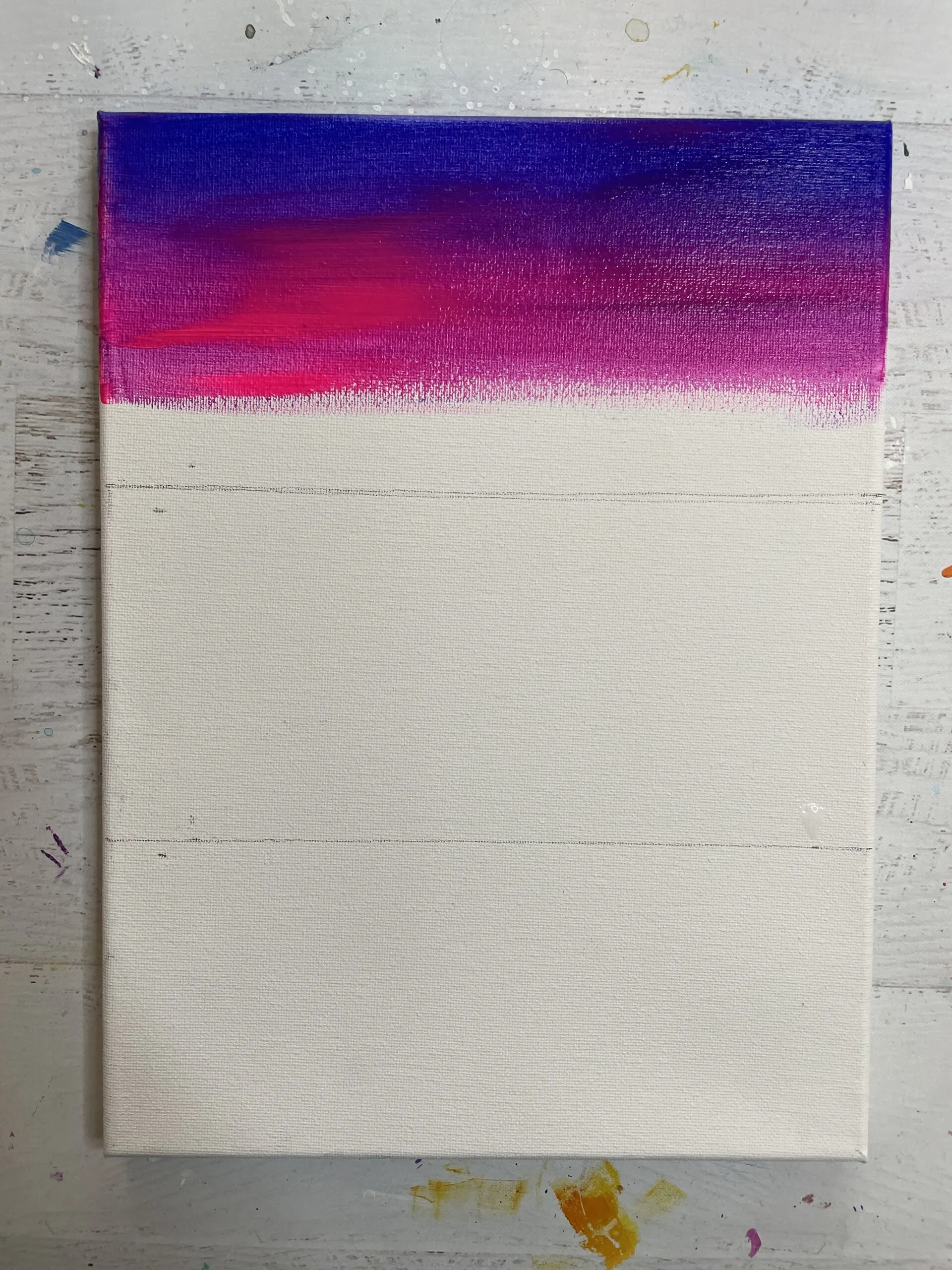 how to paint a sunset beach sky blending