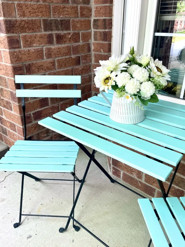 Shabby chic bistro table and online chairs