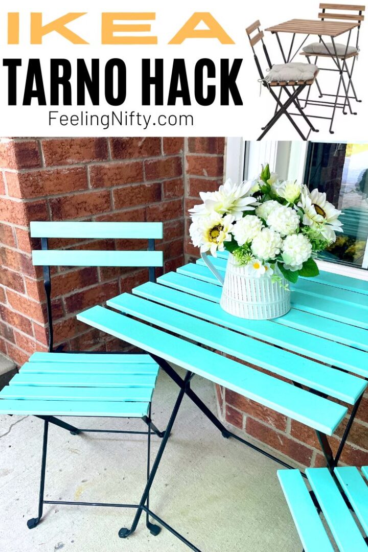 Ikea Tarno Hack Stunning ShabbytoChic Bistro Set Makeover
