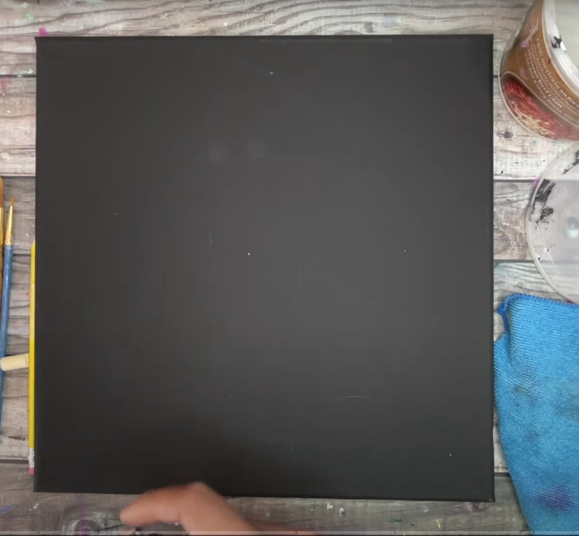 how to paint lily black canvas background
