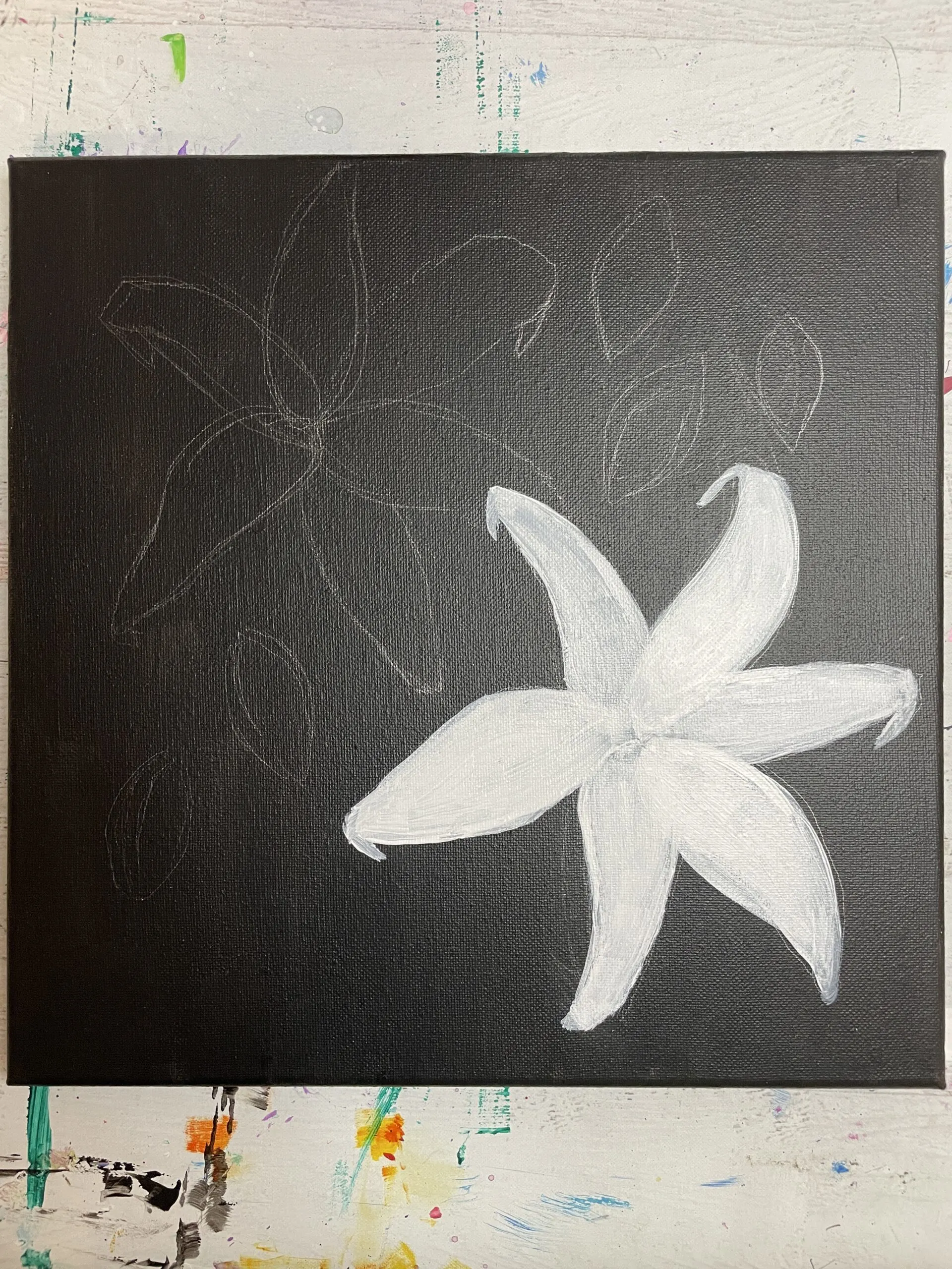 how to paint lily flower step by step