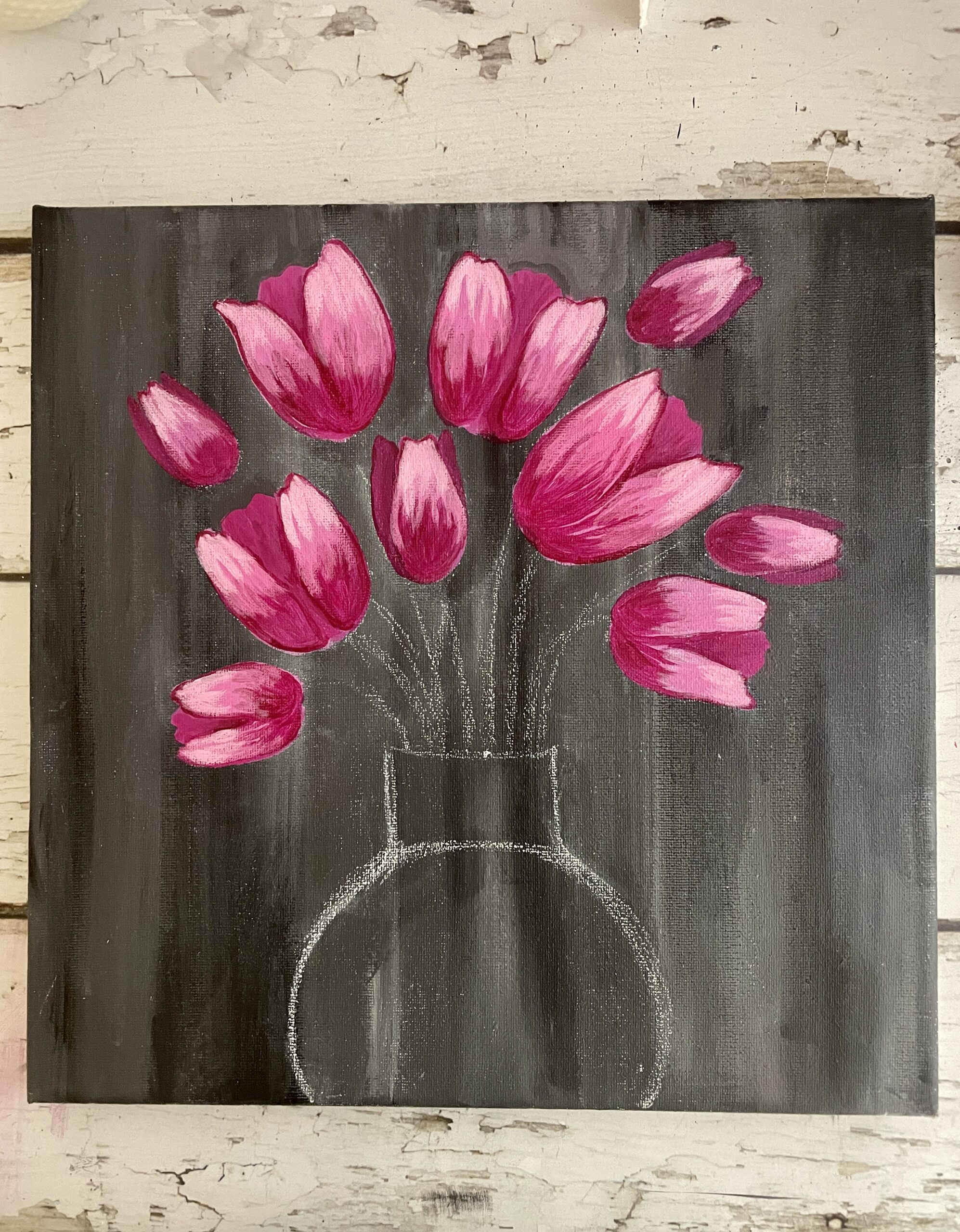 How ot paint tulips with acrylic