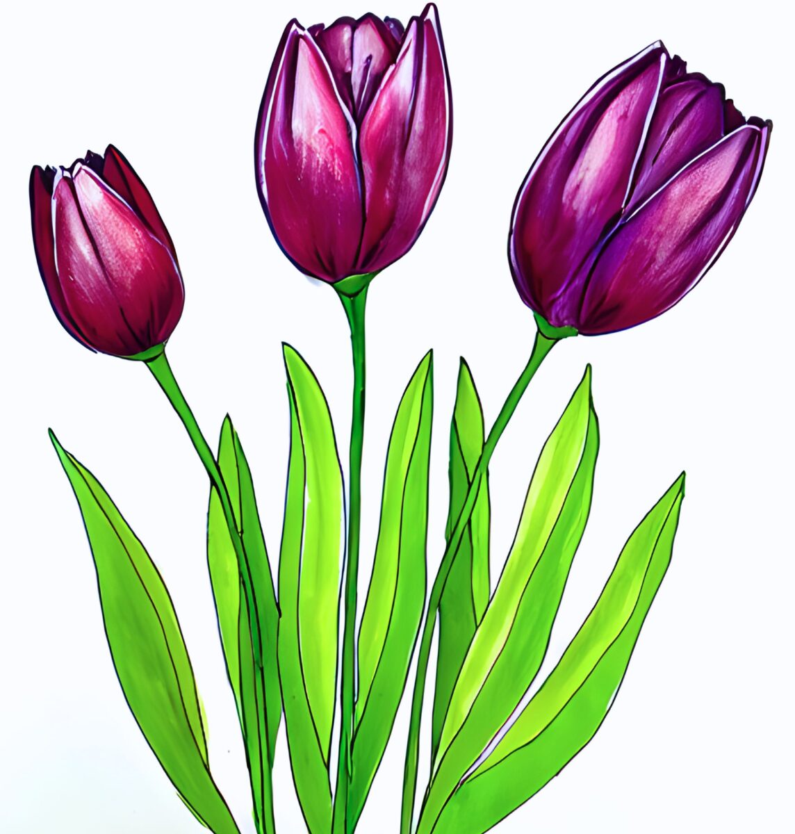How To Draw Tulips Easy Step By Step Tutorial For Beginners How To Draw Tulips Easy Step By Step Tutorial For Beginners