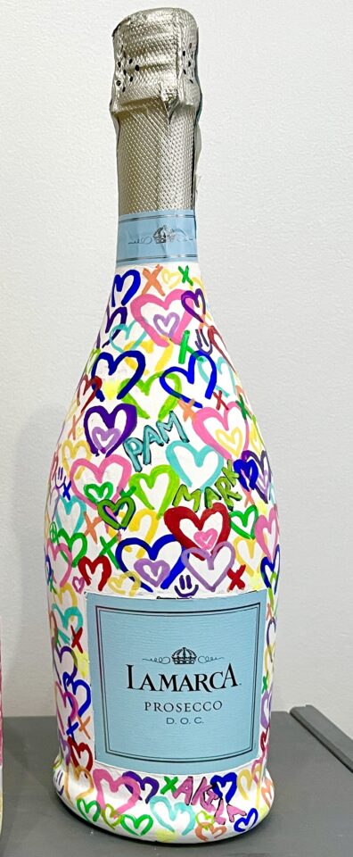 How To Paint Wine Bottles Champagne Bottles 5 Easy Ideas Champagne Bottle Painting Idea Graffiti 396x960
