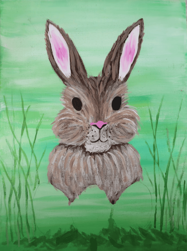 Easy Easter Bunny Painting Tutorial 🐰 Step By Step Acrylic For ...