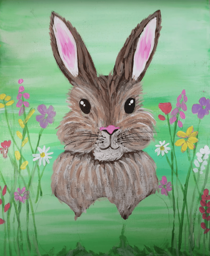 Easy Easter Bunny Painting Tutorial 🐰 Step By Step Acrylic For ...