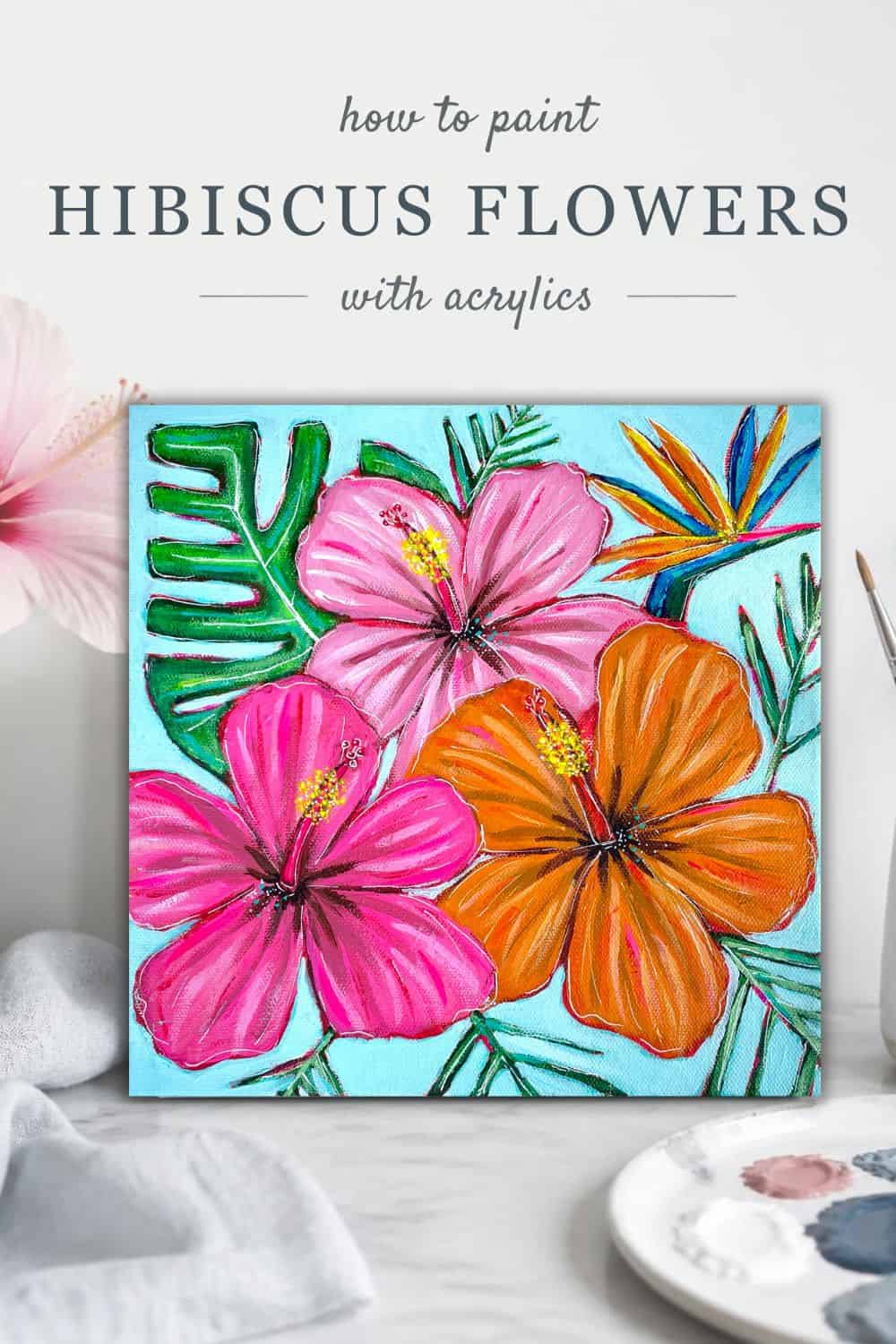 How to paint hibiscus flowers